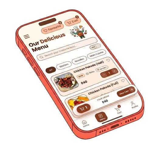 Tablekard Mobile QR Ordering Menu Mockup