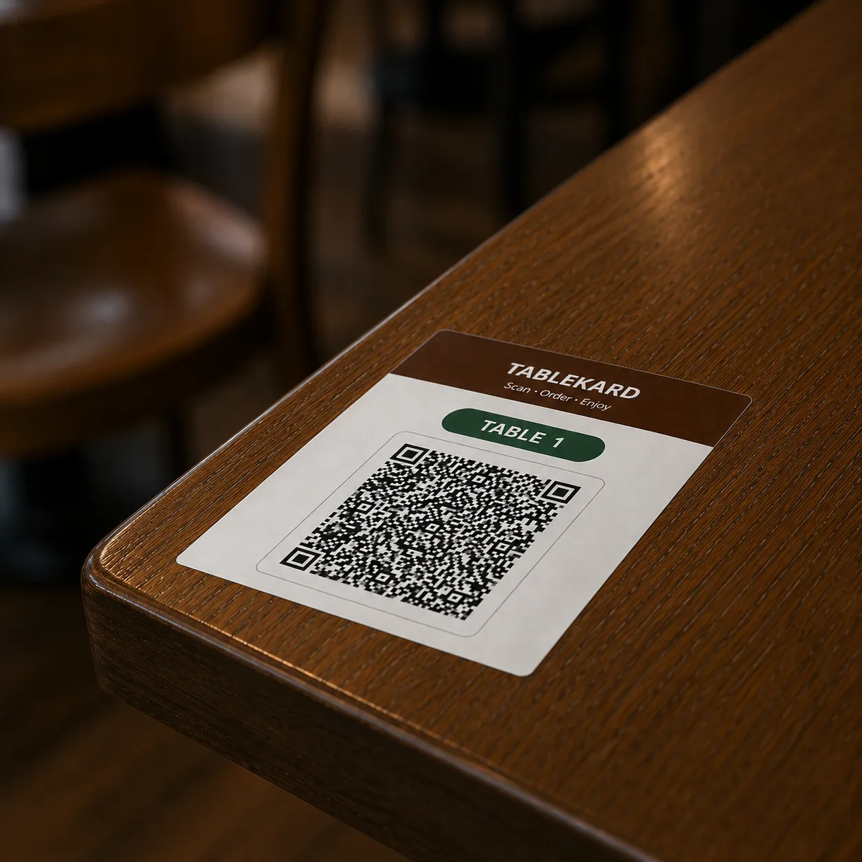 Tablekard QR Sticker